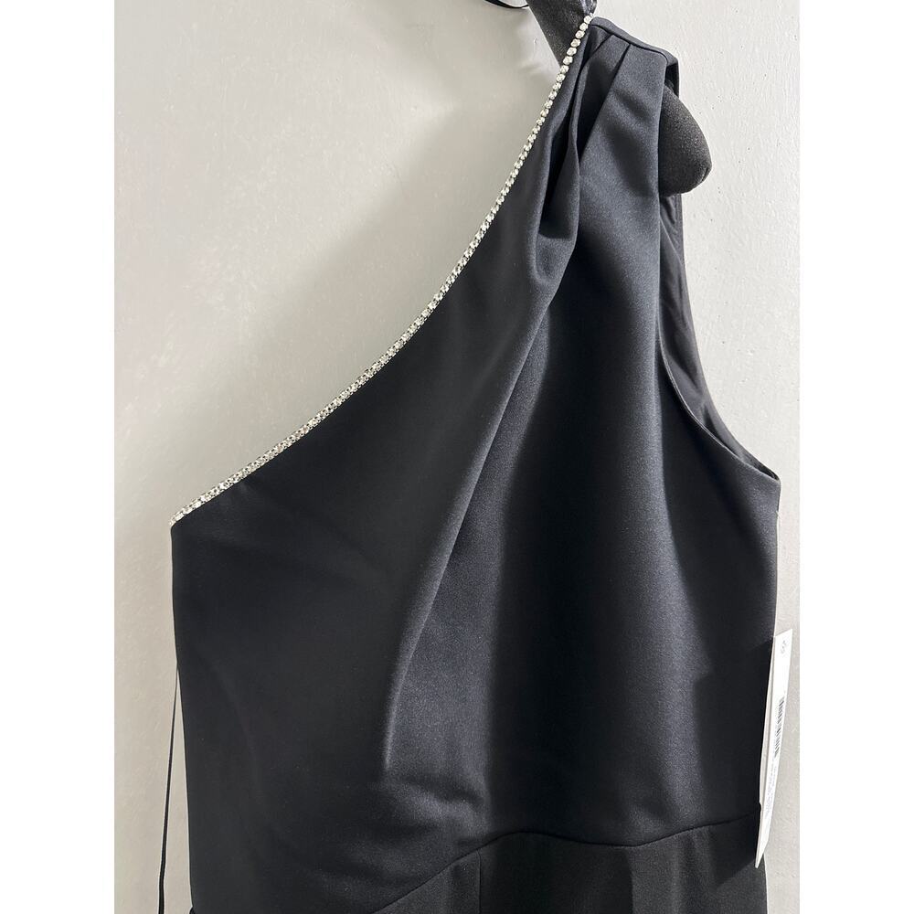 JAY GODFREY Orlando Jumpsuit In Black & Black & Silver Size 6 - Picture 3 of 11